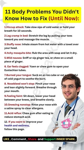 11 Common Body Problems and Simple Fixes You Should Know