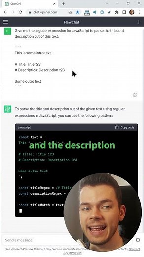 My Favorite Usecase for ChatGPT: RegEx 😍