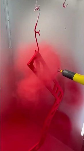 Electrostatic Powder Coating System in Action - Good tools and machinery make work easy