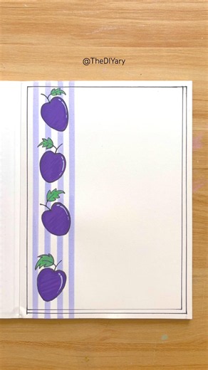 Aesthetic 💜 Journal Cover Page 🍇 #journal #frontpage #diy