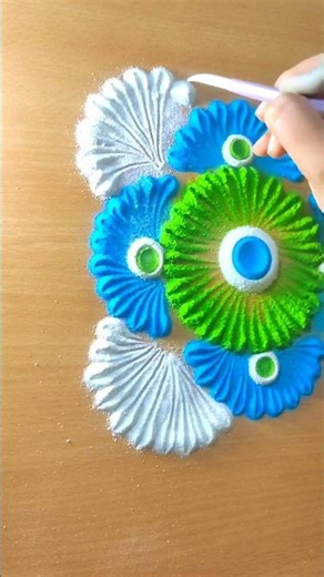 RANGOLI MAGIC IN SECANDS✨💕#rangoli #shorts #shortsfeed