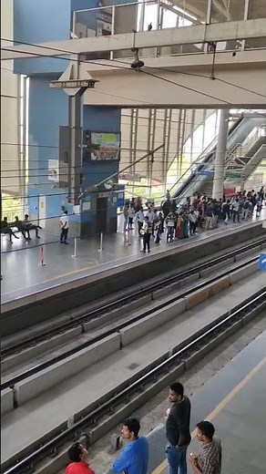 Ameerpet Metro Station on Escalator View, Hyderabad Metro