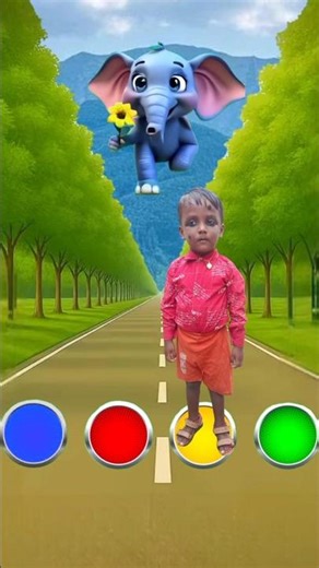 I Jump all color button to Cat, Dog, Elephant & Alien #shorts #trending #funny #youtubeshorts