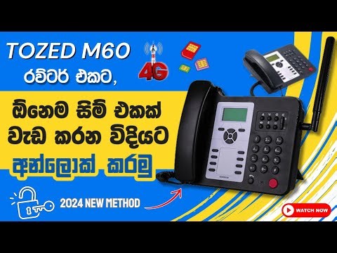 How To Use Any Network Sim In Tozed M60 Router | M60 Router For Any Network Sim In Sinhala 2024
