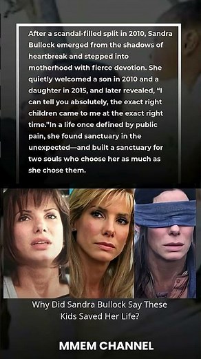 Why Did Sandra Bullock Say These Kids Saved Her Life?