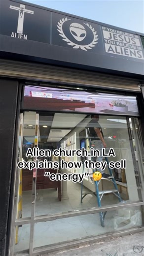 Jessica Palmadessa | Alien church explains how they sell $10,000 “energy” 😳 #aliens #creepy #ufo | Instagram