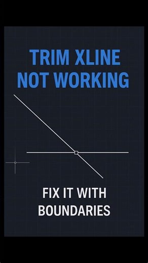 XLINE Won't TRIM? Here's the Fix #AutoCAD #tutorial #shorts