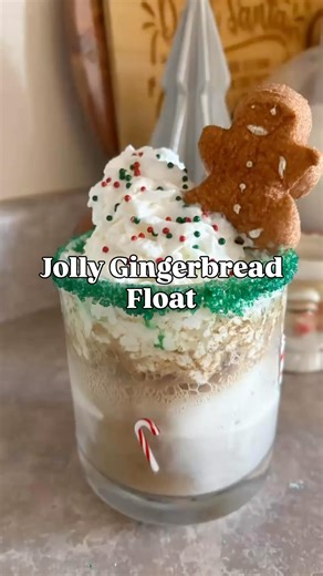 ABQ Mom on Instagram: "🍨 Jolly Gingerbread Float A holiday treat that’s as fun to make as it is to sip! Cozy gingerbread vibes + a little North Pole magic = the ultimate festive float for movie nights, cookie decorating, or keeping the kiddos entertained. 🎄✨ **Ingredients:** • Gingerbread Peeps • Sprinkles • Vanilla ice cream • Dr Pepper Creamy Coconut • Whipped cream • Vanilla frosting (for the rim!) **How to Make It:** 1. Frost the rim of your glass with vanilla frosting. 2. Dip the rim into