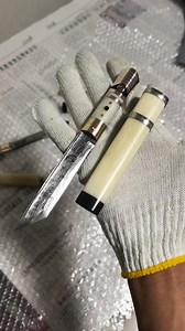 收藏级极品骨装十样锦折花刀