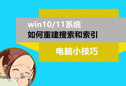 搜索栏搜不了东西怎么办啊win10和win11如何重建搜索和索引