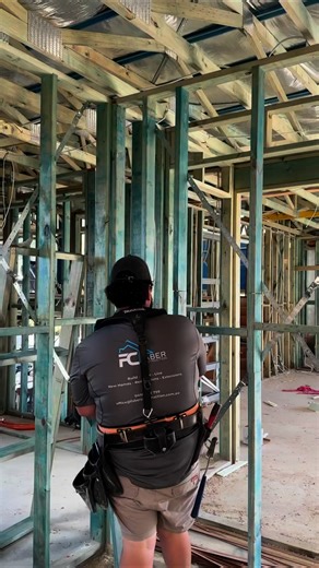 Ever wondered how a shower niche is built? 👷‍♂️🔨 Here’s a video of Maliq framing out a shower niche at our Hughes project. This particular project is 2 houses, 4 bathrooms and a whole lot of faber construction 😍 Gone are the days of clunky shower caddies or bulky shaving cabinets. Built-in niches not only elevate the look of your bathroom, they make storage seamless and practical. Getting these details right during the pre-construction planning stage is the key to creating a space that’s both