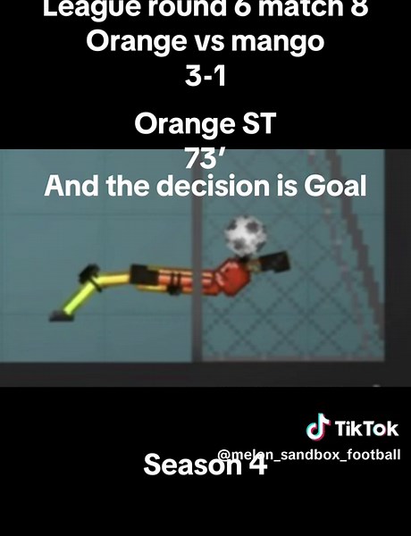 League round 6 match 8 || Orange vs mango || #melonplayground #viral #fyp #football #trending