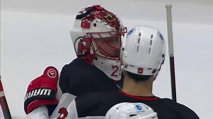 Put a pitchfork in this one!!! Goalie hugs in Vancouver - the New Jersey Devils hold off the Canucks for their 3rd straight W. | MSG Networks