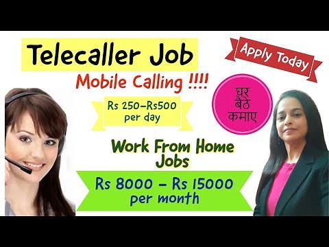 Telecaller Job | Best Work from Home Job | Work From Mobile I Call Center Job I Anyone One Can Apply