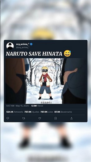 Naruto saving hinata 😅 | #anime #naruto
