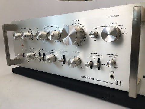 Vintage Pioneer SPEC-1 Stereo Preamplifier. Preamp. DEMO w cover off.