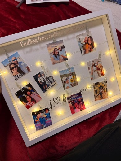 Custom LED Photo Shadow Box, Personalized Couple Gift, Anniversary Gift for Him & Her, Romantic Valentines Gift - Etsy