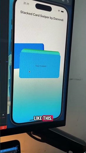 Want to make something like that ? use stacked_card_swiper from pub.dev 🔥 #coding #flutter