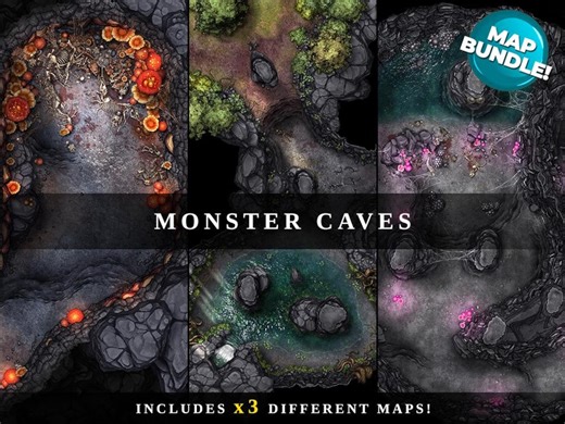 Caves Battlemap: 40x30 Dnd 5e Digital Map (JPEG) - Etsy