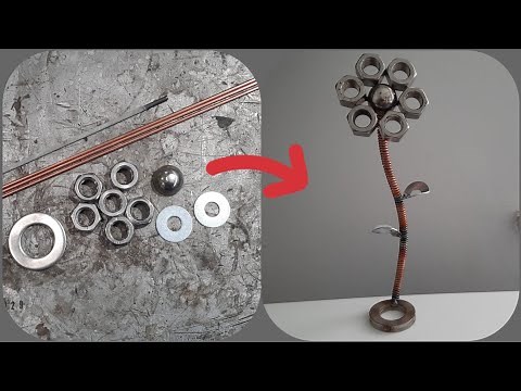 Homemade Metal Flower Welding Metal Art