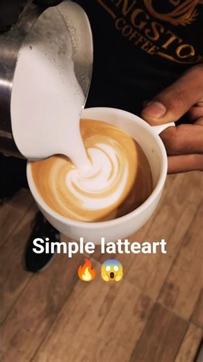 simple heart latteart 😍😍😜#coffee #shorts
