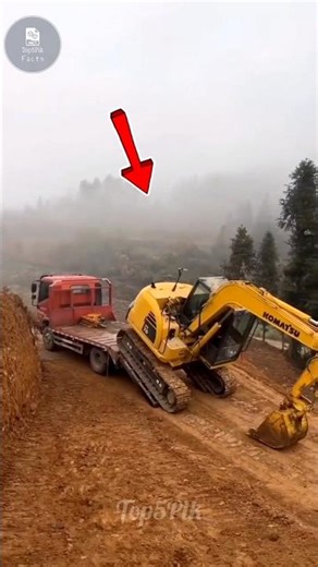 Unbelievable Excavator Self-Loading Skills! 😱 #shorts