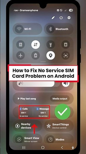 How to Fix No Service SIM Card Problem on Android | Mobile Network Problem Solved #shorts
