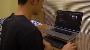 Work From Home Programmer Creates Landing Page With Visual Studio Code | Premium Stock Video Footage