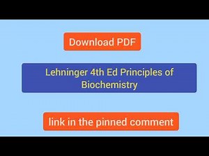 Download Lehninger 4th Edition Principles of Biochemistry PDF book