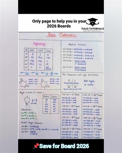 📌Save it #important formula sheet #boardexam #education