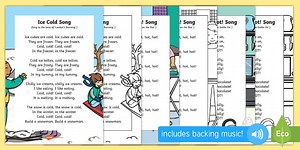 Hot and Cold Concept Songs and Rhymes Resource Pack