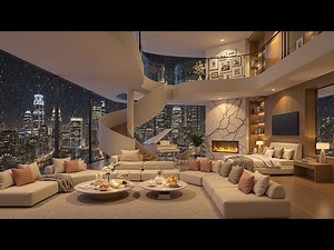 Rainy Night Jazz in Cozy Luxury Apartment 🌧️ Jazz Relaxing Music & Soft Rain Sounds for Deep Sleep