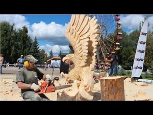 Amazing Fastest Skill Wood Carving With Chainsaw - Extreme Woodworking Skills