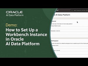 How to Create an Instance in Oracle AI Data Platform Workbench
