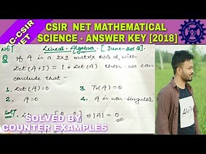 Csir net solved paper June 2018 | sec-B | linear algebra |Mathematical science