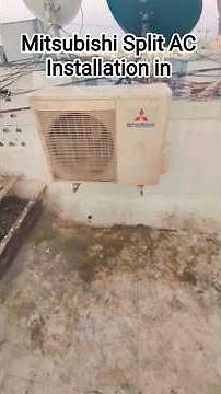 mitsubishi split AC installation #shorts