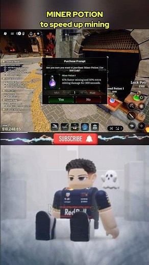 Miner Potion to Speed Up Mining Roblox The Forge #roblox #theforgeroblox #shorts