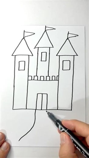 The best way to draw a Castle! #drawing #castle