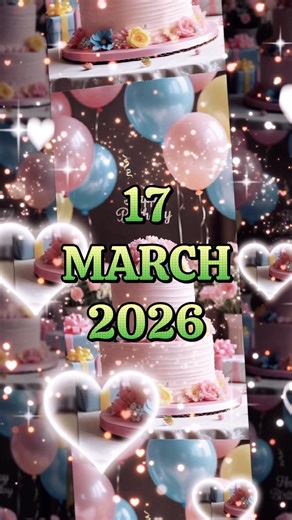 Happy Birthday 17 March 2026 #happybirthdaytoyou #birthday #templatetiktok #happybirthdaytemplate #trending