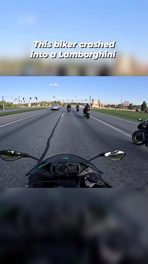 35K views · 1.3K reactions | This biker crashed into a Lamborghini  (Via: Phantom_rides/yt) #bike #short #tiktokeffects | Throttlehead | Facebook