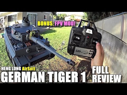 HENG LONG GERMAN TIGER 1 AIRSOFT 1:16 RC Tank - Full Review - [Unbox, Setup, Run Test, Pros & Cons]