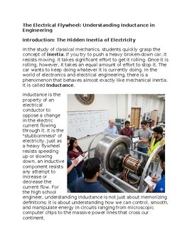 Electrical Flywheel in Engineering - Reading Passage and x 10 Questions