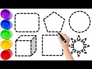 Learn Shapes and Colors for Kids | Fun 2D Shape Drawing & Coloring for Toddlers 004