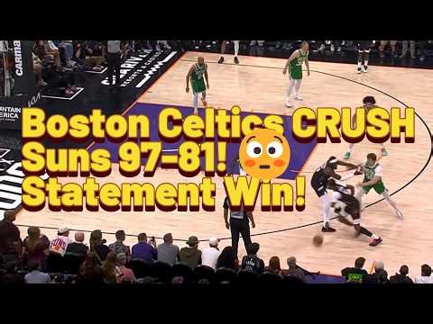 Boston Celtics CRUSH Suns 97 81! 😳 Statement Win! | Game Recap #nba #nbahighlights #celtics #viral
