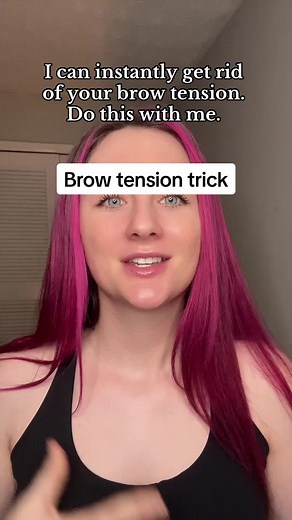 Progressive relaxtion trick for eyebrow tension. You can do this at the start of any facial massage that focuses on the brows and eye area. This can help with 11 lines, a pinched in look to the eyes, drooping brows, and hooded eyes that are not genetic.