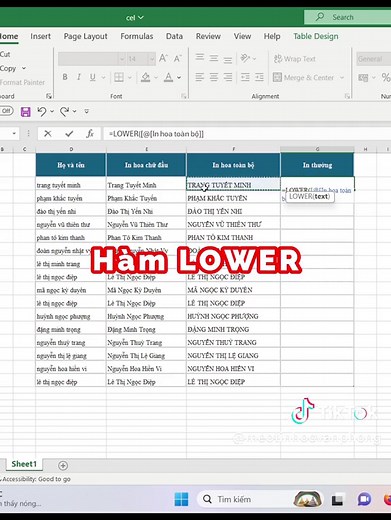 Chuyển chữ thường thành chữ Hoa trong Excel: Mẹo hay và đơn giản