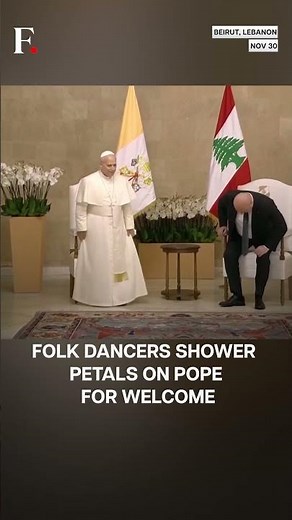 Watch: Lebanese Folk Dancers Perform Amid Rain to Welcome Pope Leo | N18G