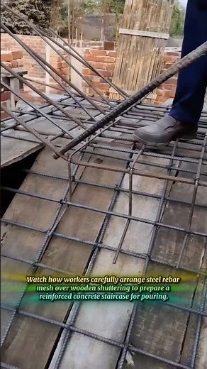 How Steel Rebar Mesh Is Laid For Concrete Stairs