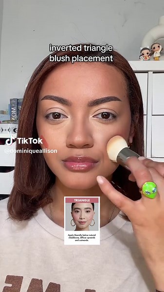 Blush Placement Tips for Inverted Triangle Face Shape