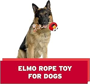 Pet Krewe Sesame Street Dog Toys | Rope Toys, Chew Toys, Squeaky Toys & Dog Frisbees with Sesame Street Characters Elmo, Cookie Monster & Oscar The Grouch